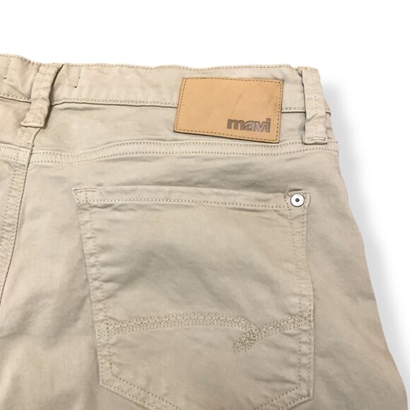 Mavi Mens Beige Jeans Straight Fit Cotton Casual Pants - Picture 4 of 10